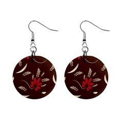 Sfolk Flowers Print Floral Pattern Ethnic Art Mini Button Earrings by Eskimos