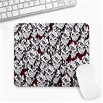 Demonic Skulls pattern, spooky horror, Halloween theme Large Mousepads Front