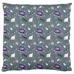 Office Works Large Flano Cushion Case (one Side) by SychEva