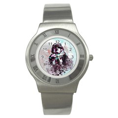 Merlot Lover Stainless Steel Watch by MRNStudios