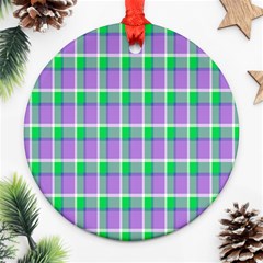 Checks Ornament (round) by Sparkle