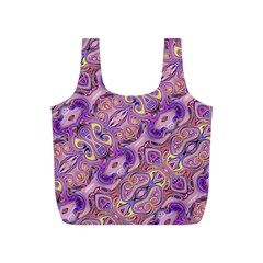 Liquid Art Pouring Abstract Seamless Pattern Tiger Eyes Full Print Recycle Bag (s) by artico