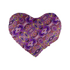 Liquid Art Pouring Abstract Seamless Pattern Tiger Eyes Standard 16  Premium Flano Heart Shape Cushions by artico