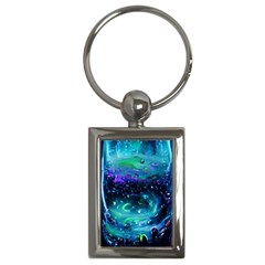 Blue Galaxy Key Chain (rectangle) by Dazzleway