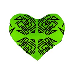 Abstract Pattern Geometric Backgrounds   Standard 16  Premium Flano Heart Shape Cushions by Eskimos