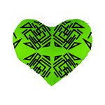 Abstract pattern geometric backgrounds   Standard 16  Premium Flano Heart Shape Cushions Back