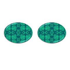 Abstract Pattern Geometric Backgrounds   Cufflinks (oval) by Eskimos