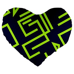 Abstract Pattern Geometric Backgrounds   Large 19  Premium Heart Shape Cushions by Eskimos