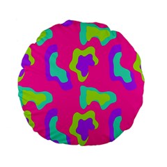 Abstract Pattern Geometric Backgrounds   Standard 15  Premium Flano Round Cushions by Eskimos