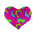 Abstract pattern geometric backgrounds   Standard 16  Premium Flano Heart Shape Cushions Front