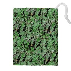 Botanic Camouflage Pattern Drawstring Pouch (5xl) by dflcprintsclothing
