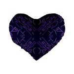 Abstract pattern geometric backgrounds   Standard 16  Premium Flano Heart Shape Cushions Back