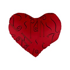 Abstract Pattern Geometric Backgrounds   Standard 16  Premium Flano Heart Shape Cushions by Eskimos