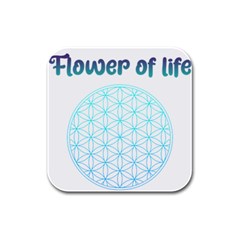 Flower Of Life  Rubber Square Coaster (4 Pack) by tony4urban