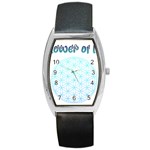 Flower Of Life  Barrel Style Metal Watch Front