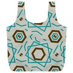 Abstract Pattern Geometric Backgrounds   Full Print Recycle Bag (xl) by Eskimos