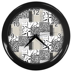 Abstract Pattern Wall Clock (black) by Sparkle
