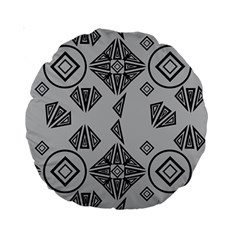 Abstract Pattern Geometric Backgrounds   Standard 15  Premium Round Cushions by Eskimos