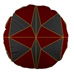 Abstract pattern geometric backgrounds   Large 18  Premium Round Cushions Back