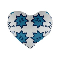 Abstract Pattern Geometric Backgrounds   Standard 16  Premium Flano Heart Shape Cushions by Eskimos