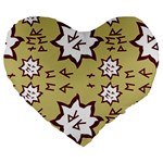 Abstract pattern geometric backgrounds   Large 19  Premium Heart Shape Cushions Front