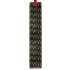 Fern Pattern 2 Black Large Book Marks by violetheavensky