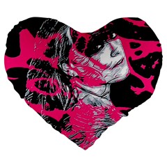 Shaman Number Two Large 19  Premium Flano Heart Shape Cushions by MRNStudios