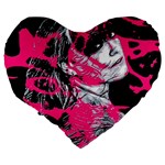 Shaman Number Two Large 19  Premium Flano Heart Shape Cushions Back