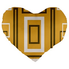 Abstract Pattern Geometric Backgrounds   Large 19  Premium Heart Shape Cushions by Eskimos
