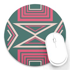 Abstract Pattern Geometric Backgrounds   Round Mousepads by Eskimos