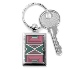 Abstract Pattern Geometric Backgrounds   Key Chain (rectangle) by Eskimos