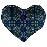 Folk flowers print Floral pattern Ethnic art Large 19  Premium Flano Heart Shape Cushions Front