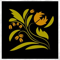 Folk Flowers Floral Art Print Flowers Abstract Art  Canvas 20  X 20  by Eskimos