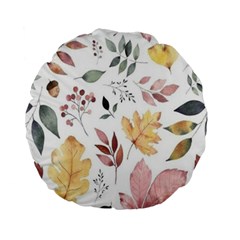 Flowers Pattern Standard 15  Premium Round Cushions by Sparkle