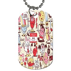 Retro Food Dog Tag (two Sides) by Sparkle