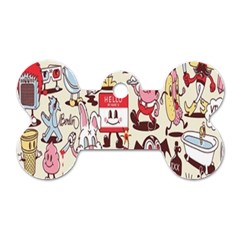 Retro Food Dog Tag Bone (one Side) by Sparkle