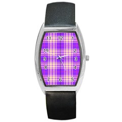 Pink Tartan 6 Barrel Style Metal Watch by tartantotartanspink2