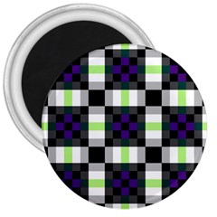 Agender Flag Plaid With Difference 3  Magnets by WetdryvacsLair