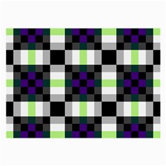 Agender Flag Plaid With Difference Large Glasses Cloth by WetdryvacsLair