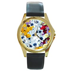 Backgrounderaser 20220502 021714655 Round Gold Metal Watch by marthatravis1968