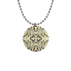 Folk Flowers Print Floral Pattern Ethnic Art 1  Button Necklace by Eskimos