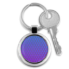 Hex Circle Points Vaporwave One Key Chain (round) by WetdryvacsLair