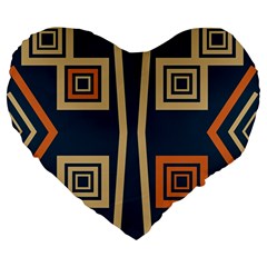 Abstract Pattern Geometric Backgrounds   Large 19  Premium Heart Shape Cushions by Eskimos