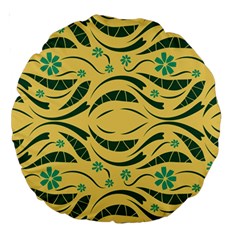 Folk Flowers Print Floral Pattern Ethnic Art Large 18  Premium Round Cushions by Eskimos