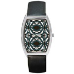 Abstract pattern geometric backgrounds Barrel Style Metal Watch Front