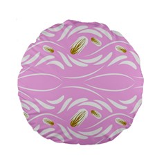 Folk Flowers Print Floral Pattern Ethnic Art Standard 15  Premium Round Cushions by Eskimos