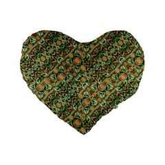 Colorful Stylized Botanic Motif Pattern Standard 16  Premium Heart Shape Cushions by dflcprintsclothing