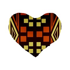Abstract Pattern Geometric Backgrounds  Standard 16  Premium Flano Heart Shape Cushions by Eskimos
