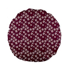 Small Flowers Pattern Standard 15  Premium Flano Round Cushions by Jancukart