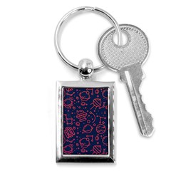 Seamless Space Pattern Key Chain (rectangle) by Jancukart